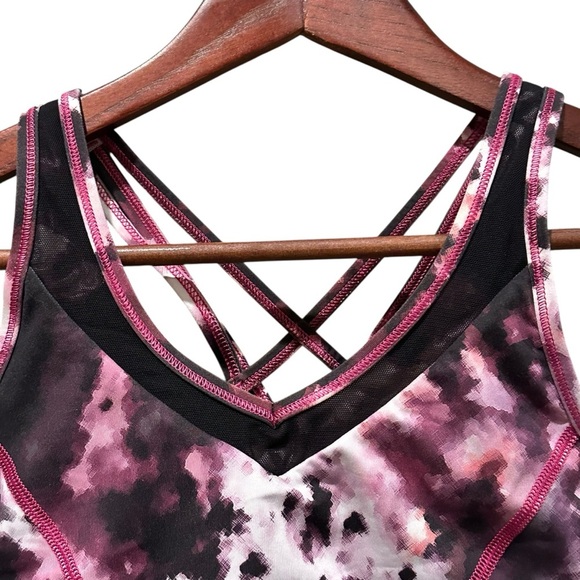 Lululemon Strap It Like It's Hot Mini Blooming Pixie Raspberry Multi Black Bra 6 - Picture 2 of 6